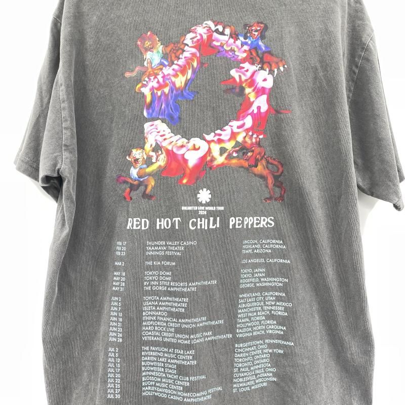 中古】REDHOTCHILIPEPPERS 2024東京ドームツアーTee グレー サイズL