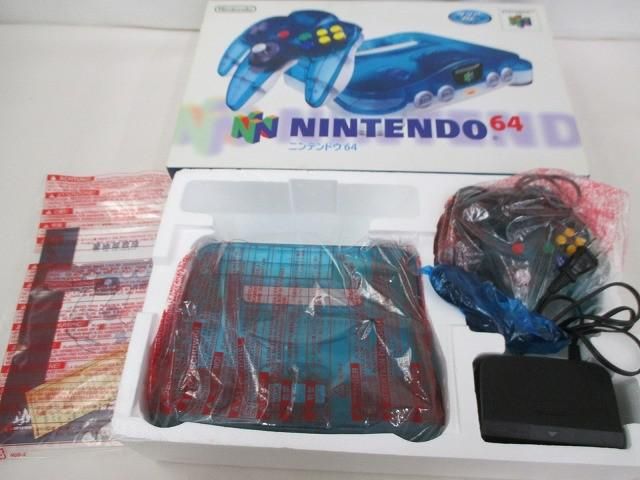 [Bulk Sale Used Goods] Game Nintendo 64 Main Unit NUS-001 Clear Blue Box with Peripherals