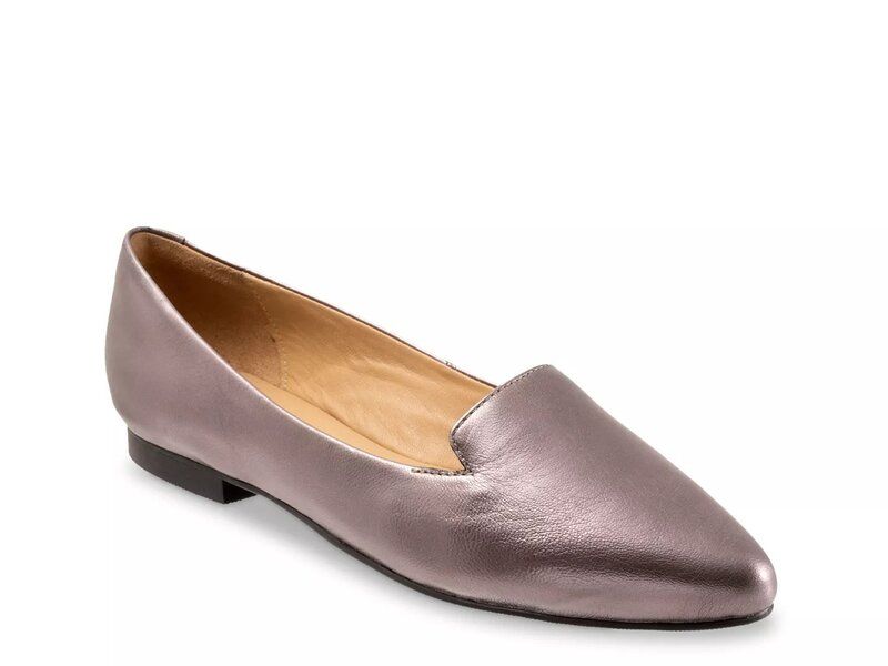 トロッターズ レディース シューズ パンプス Trotters Harlowe SlipOn Pewter Metallic Leather ピューター