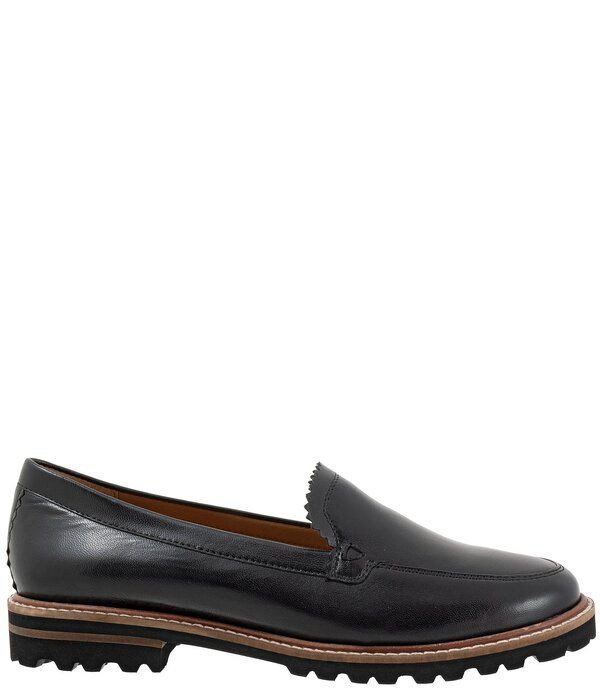 トロッターズ レディース シューズ パンプス レザー ローファー Trotters Fayth Leather Loafers Black ブラック
