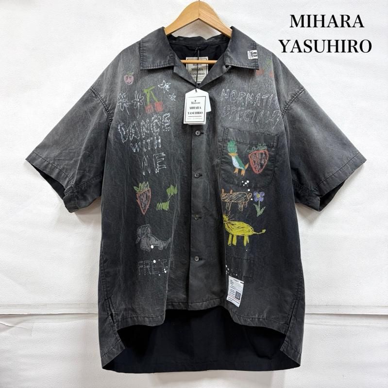 ミハラヤスヒロ 26SS Hand Drawing Print Shirt 落書き風 プリント