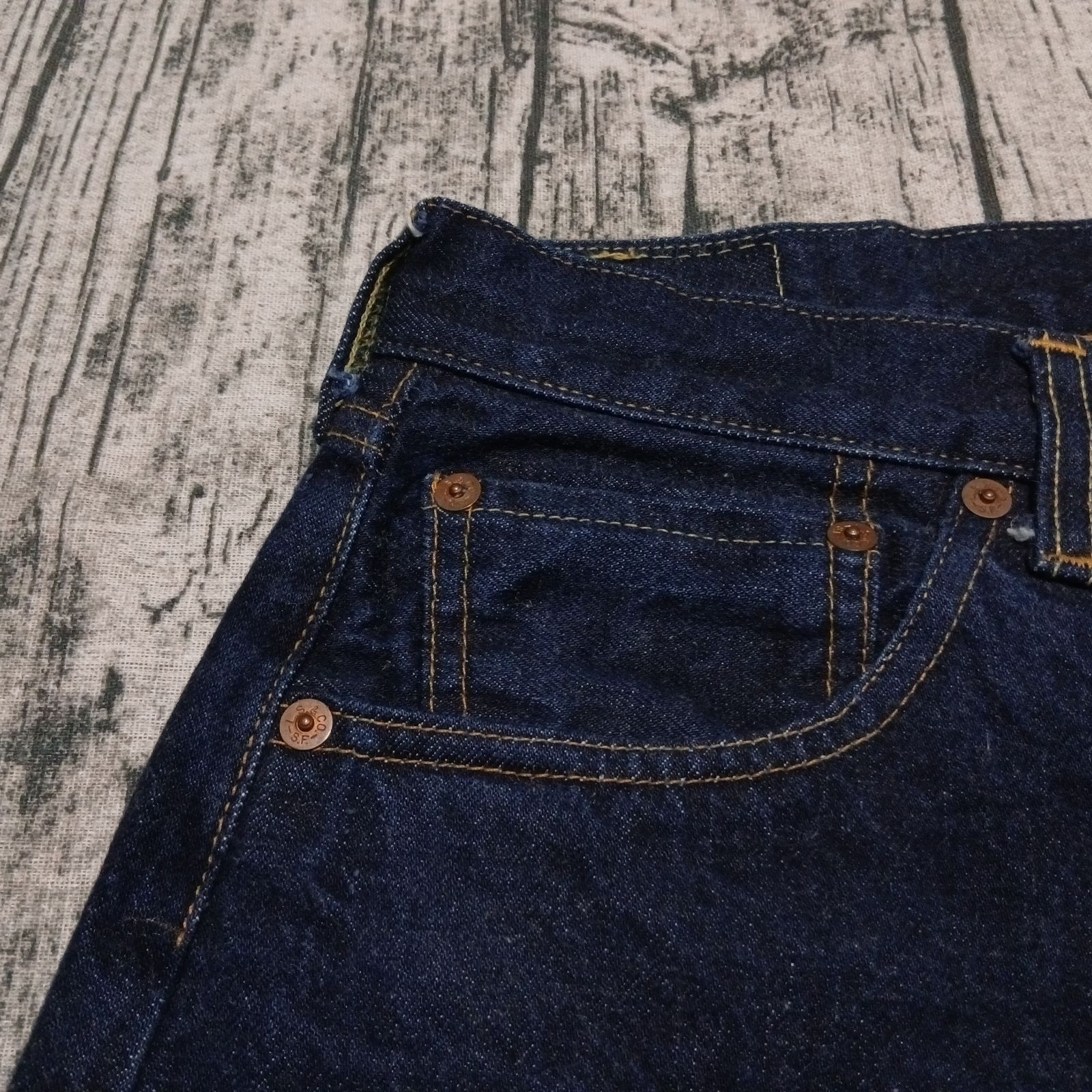 W32】 98年 バレンシア製 LEVI'S 501XX 55年モデル BIG E 濃紺 555 501