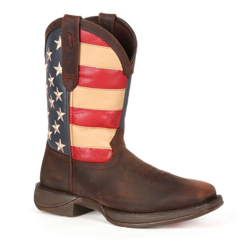 ドゥランゴ メンズ シューズ ブーツ・レインブーツ Durango Rebel American Flag Mens 11in Western Boots Brown ブラウン