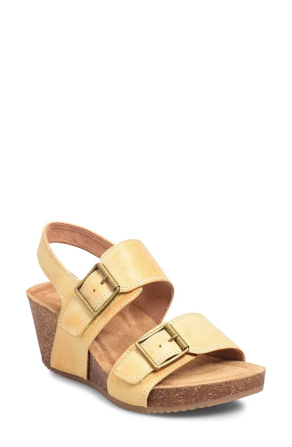 コンフォーティバ レディース シューズ ヒール サンダル Comfortiva Erlina Wedge Sandal Mexico Yellow イエロー