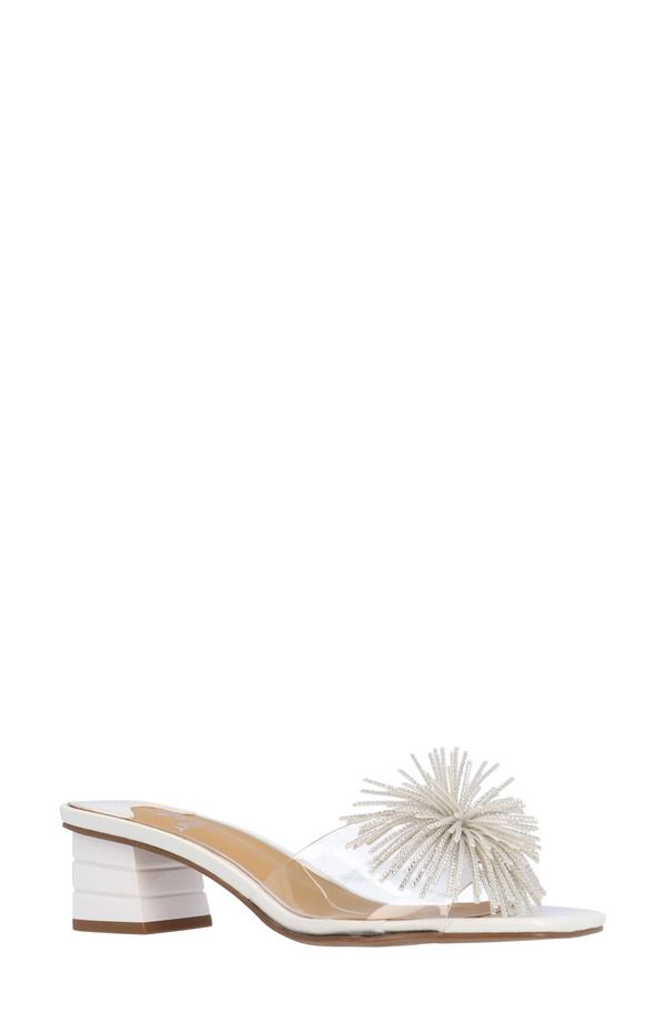 ジェイレニー レディース シューズ サンダル J Rene Ozara Slide Sandal Clear White ホワイト