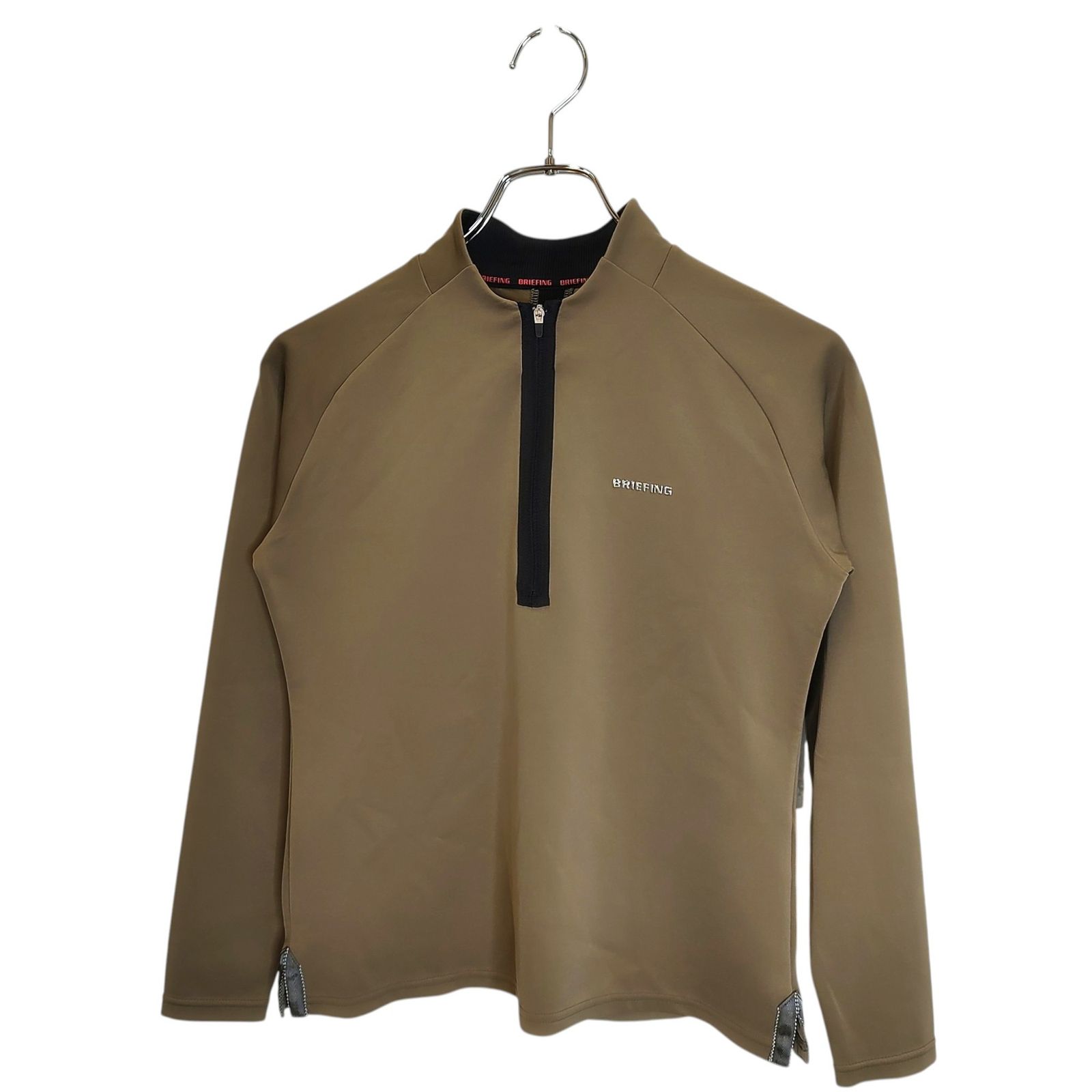 BRIEFING GOLF 23AW 長袖 ハーフジップ Tシャツ BRG233W16 S ライト