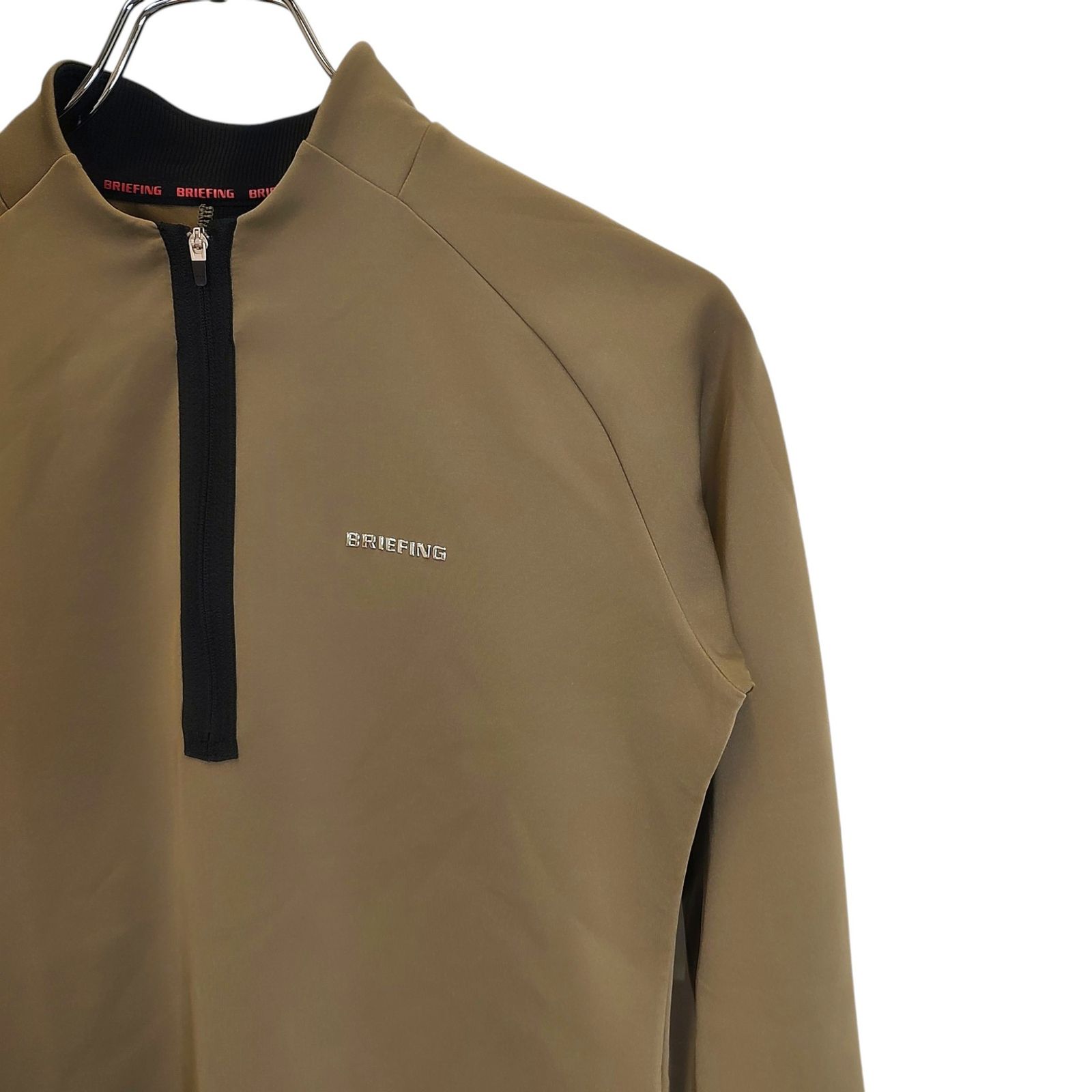 BRIEFING GOLF 23AW 長袖 ハーフジップ Tシャツ BRG233W16 S ライト