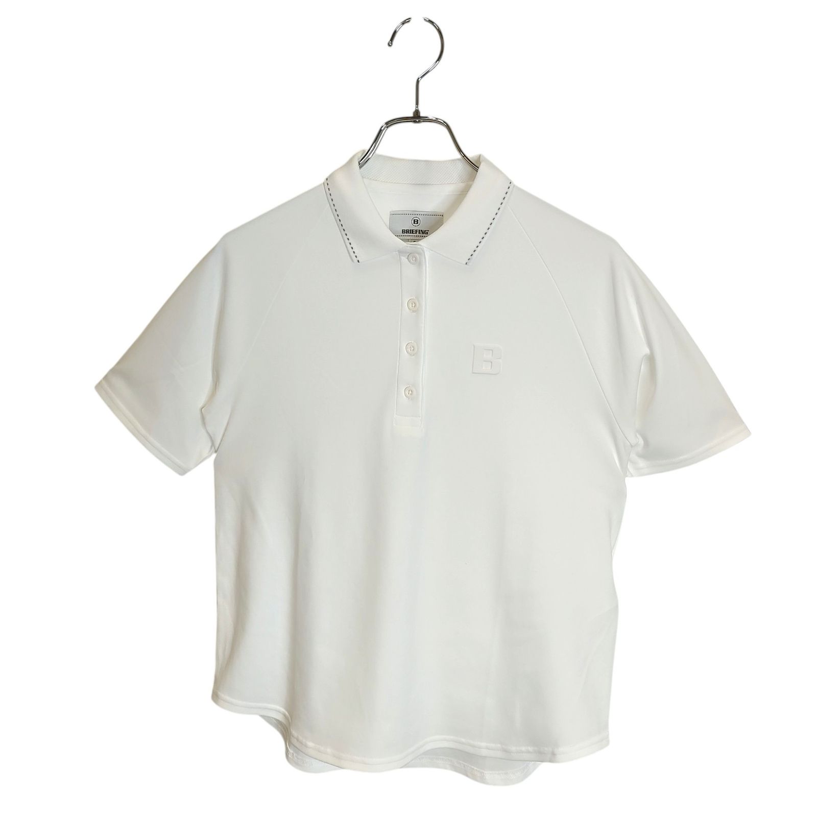 ブリーフィング　ゴルフ　ポロシャツ　白　M 新品 BRIEFING GOLF ブリーフィングゴルフ 25SS MINI 3D LOGO POLO 3Dロゴ