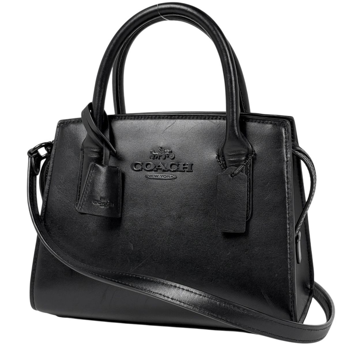 コーチ COACH アンドレア キャリーオール 2WAY レザー ブラック CP081