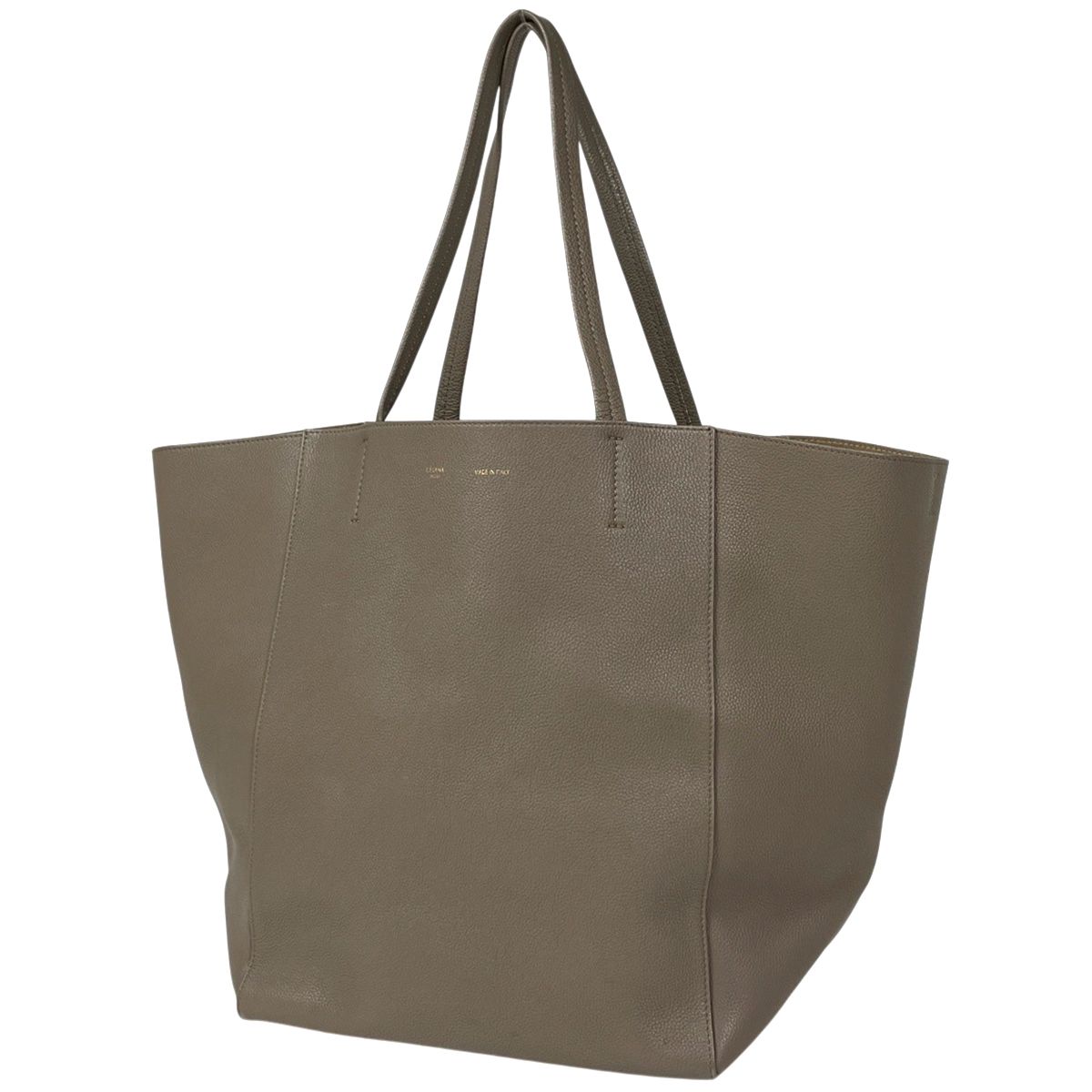 セリーヌ CELINE カバファントム トートバッグ レザー グレージュ レディース 【中古】