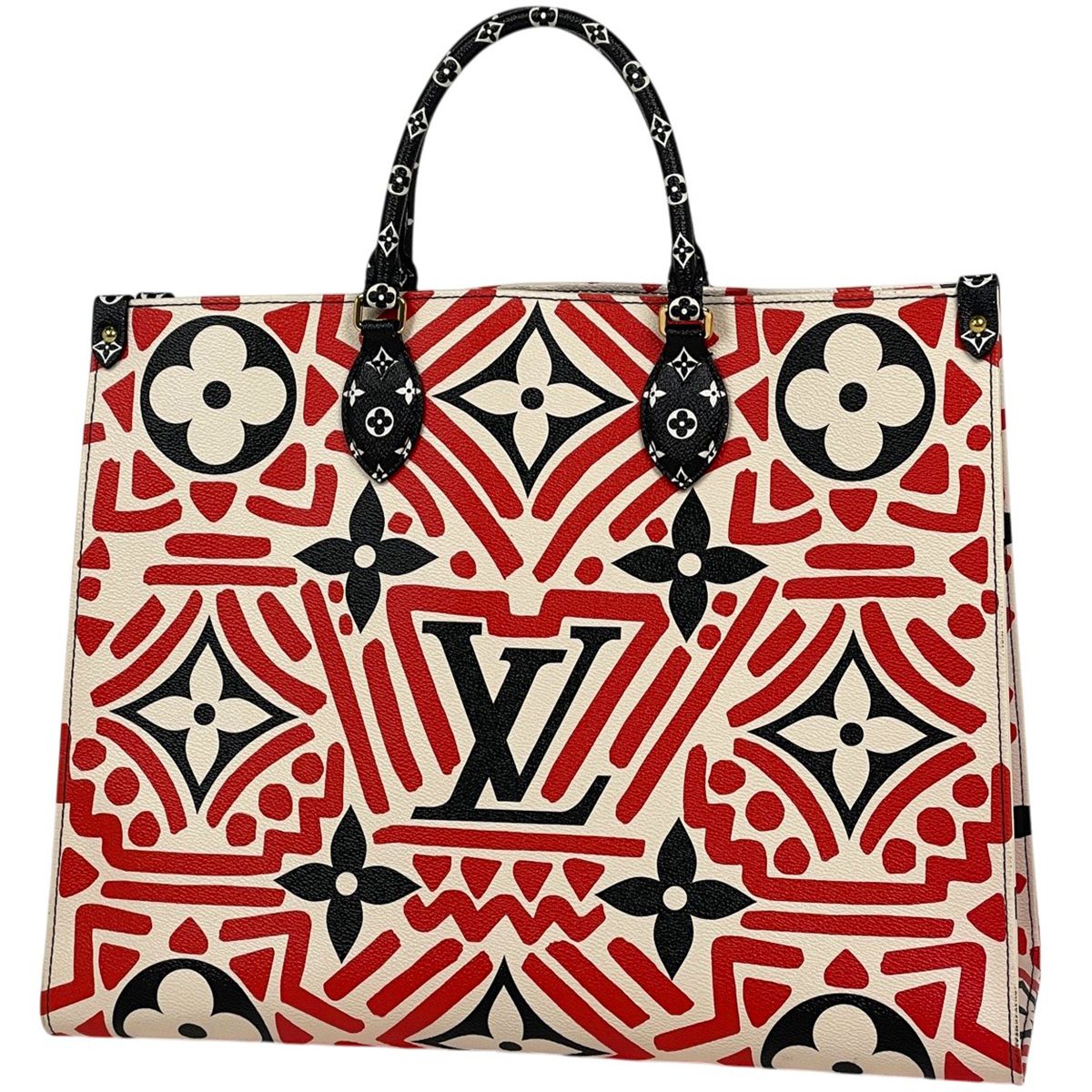 ルイ・ヴィトン Louis Vuitton オンザゴーGM 2WAY モノグラムジャイアント LV クラフティ トートバッグ モノグラム クリーム レッド マルチカラー M45358 レディース 【中古】