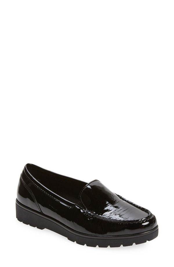 アラ レディース シューズ スリッポン・ローファー プラットフォーム ara Dewitt Platform Loafer Black MuranoLack ブラック