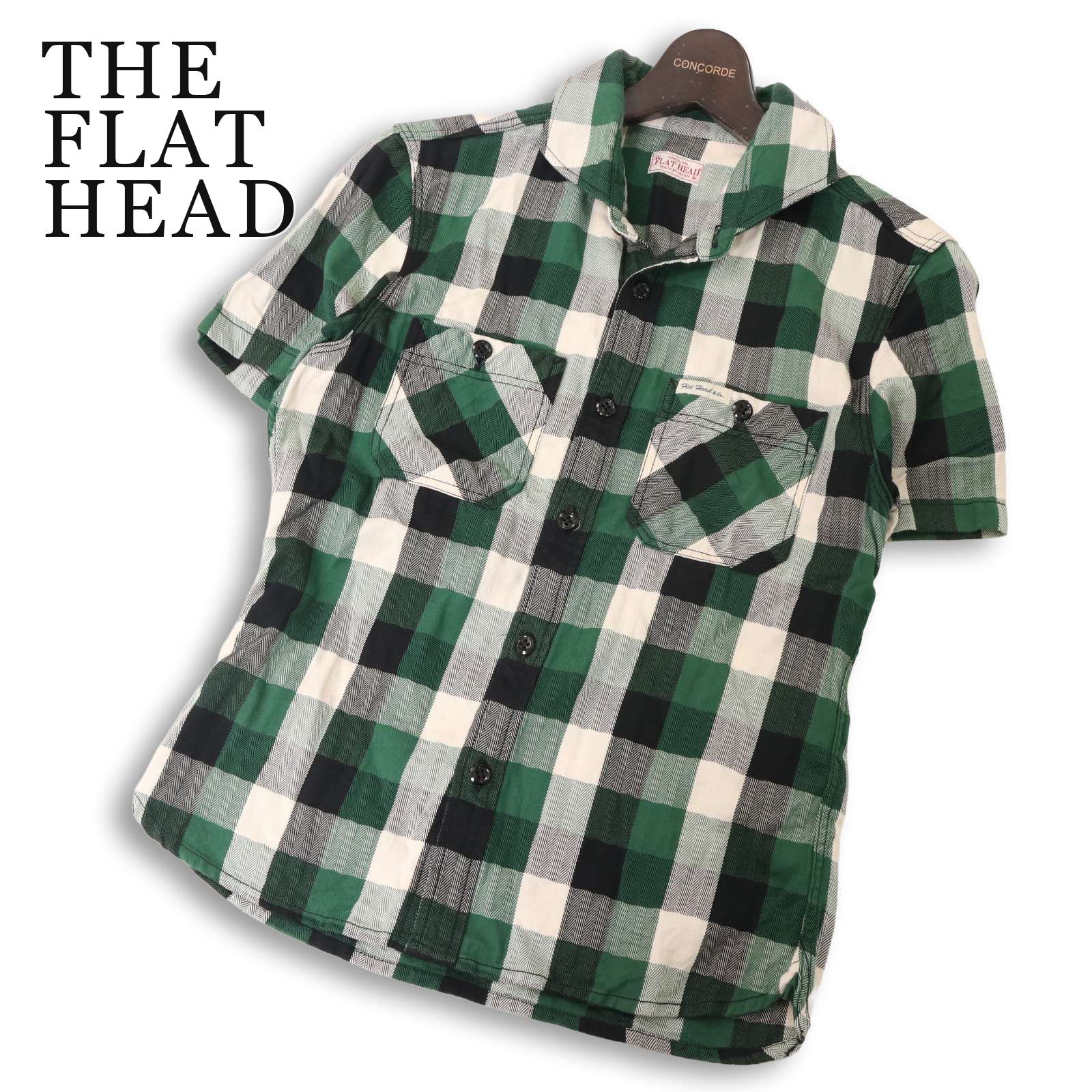 THE FLAT HEAD フラットヘッド 春夏☆ 半袖 ブロックチェック ワーク