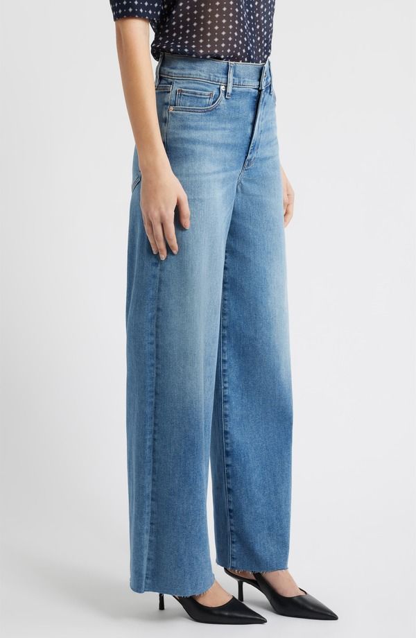 フレーム レディース ボトムス デニムパンツ ワイドレッグ ハイウエスト ジーンズ FRAME Le Slim Palazzo Raw Hem High Waist Wide Leg Jeans Cl