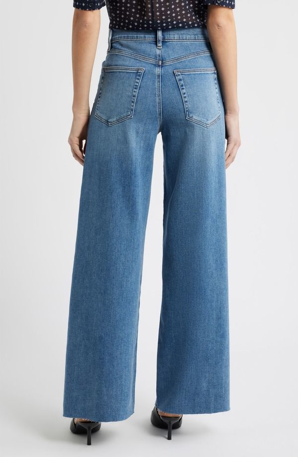 フレーム レディース ボトムス デニムパンツ ワイドレッグ ハイウエスト ジーンズ FRAME Le Slim Palazzo Raw Hem High Waist Wide Leg Jeans Cl