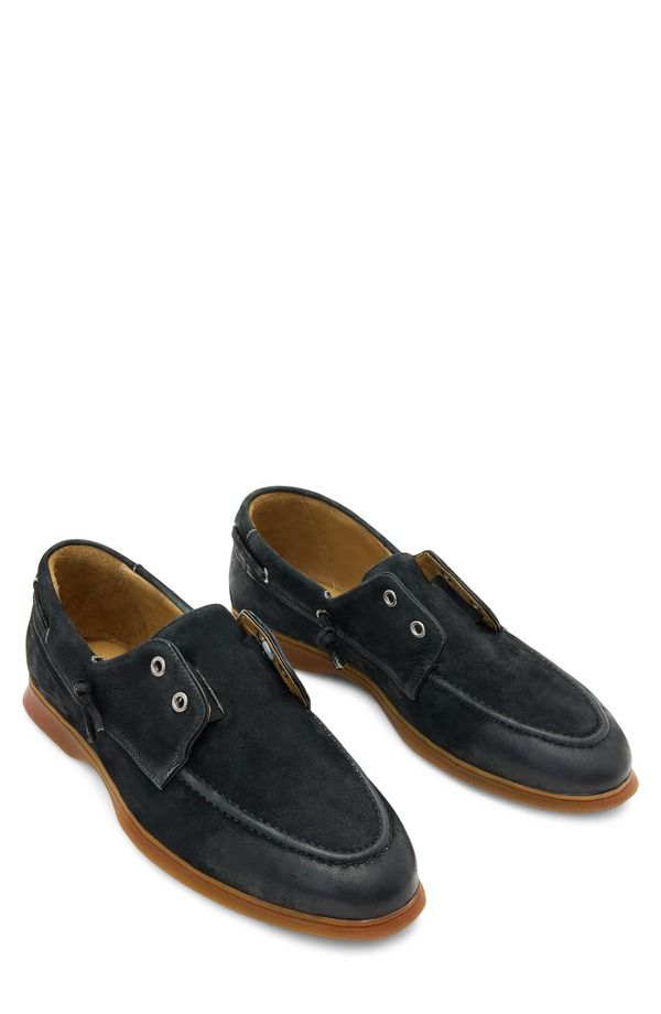 ジョンバルベイトス メンズ シューズ レース John Varvatos Thompson Yacht Laceless Boat Shoe Black ブラック