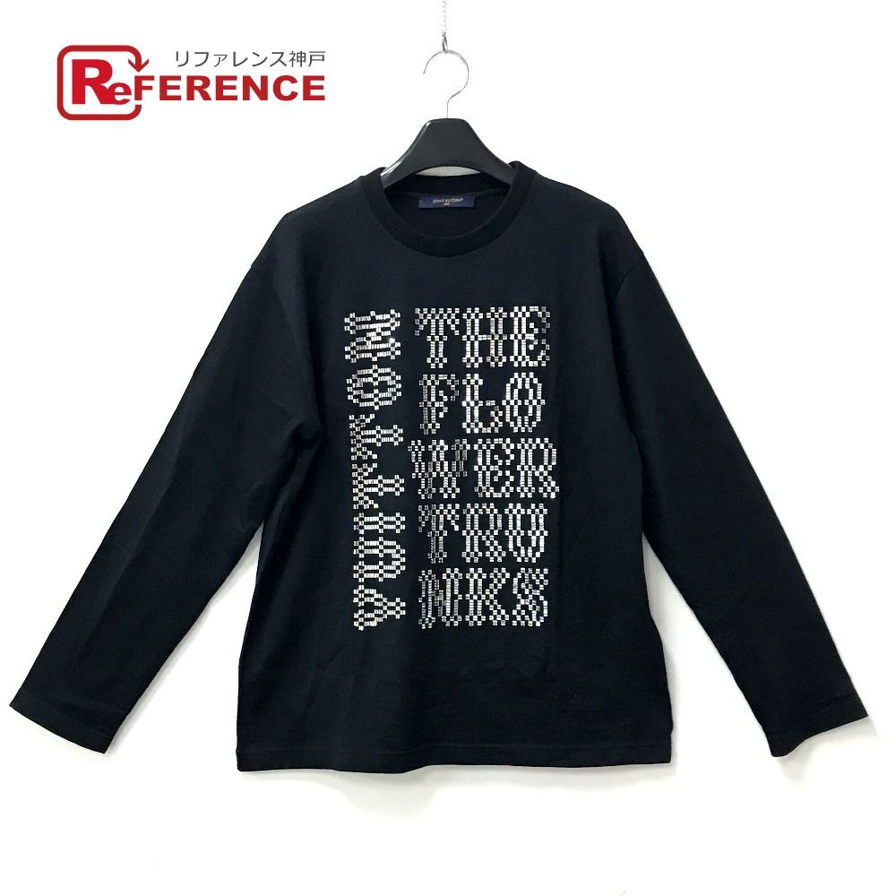 LOUIS VUITTON ルイヴィトン ロングTシャツ ロゴ ストーン 不明 ウール ブラック