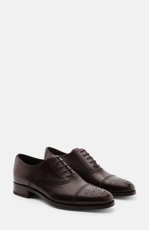 スカロッソ メンズ シューズ オックスフォード SCAROSSO Silvioxfords Dark Brown Calf ブラウン