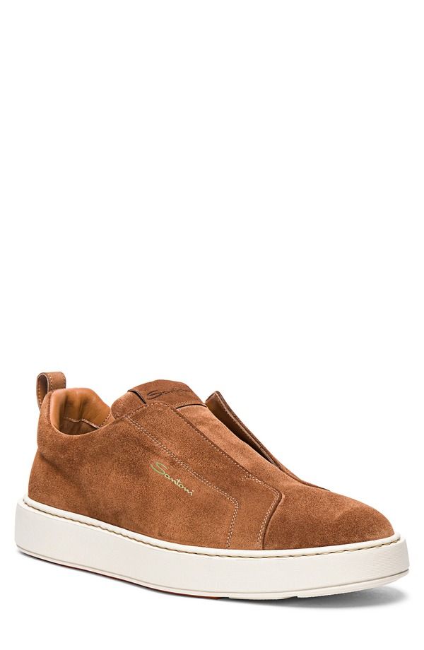 サントーニ メンズ シューズ スニーカー Santoni Victor SlipOn Sneaker Brown ブラウン