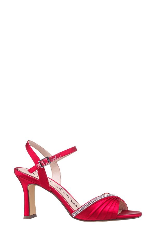 ニナ レディース シューズ ヒール サンダル サテン Ninagnesatin Sandal Red Rouge レッド