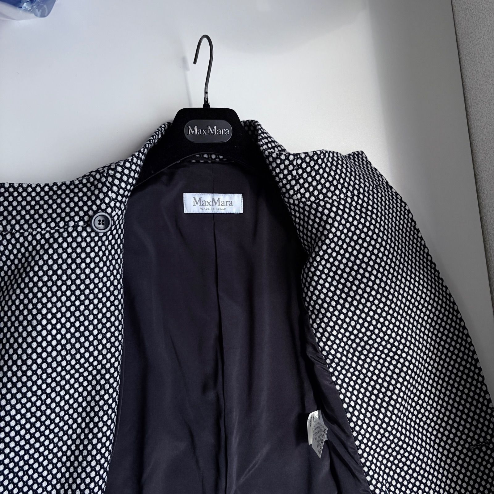 最高級 白タグ Max Mara 95%virgin wool・5%cashmere コート J42(M〜L