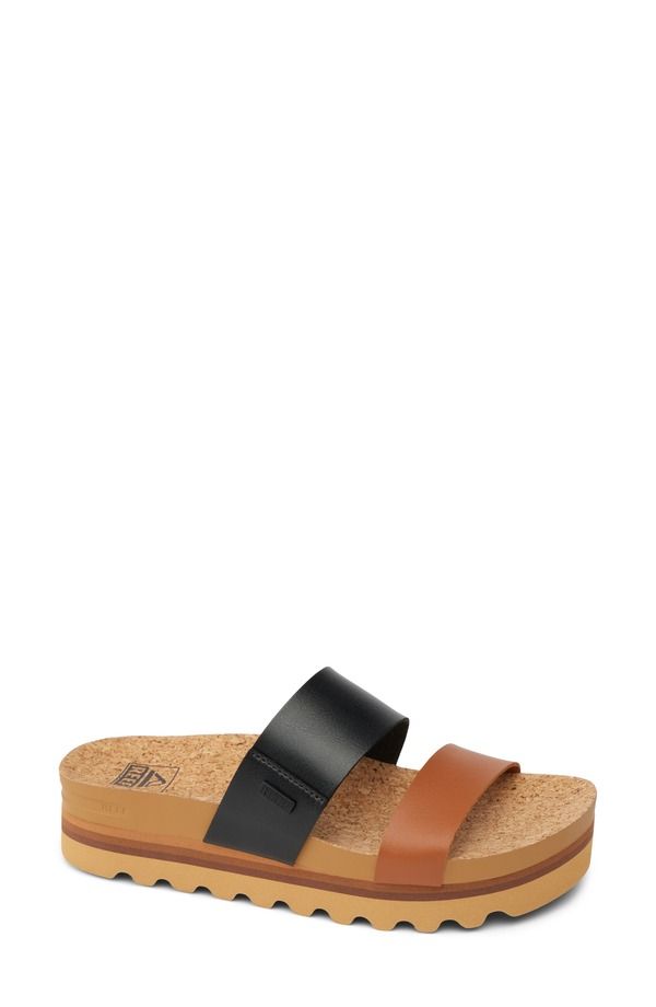 リーフ レディース シューズ サンダル Reef Cushion Vista Hi Slide Sandal Black Duo ブラック