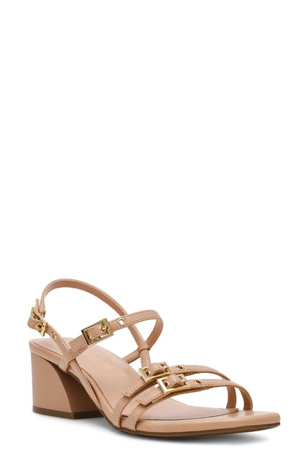 アンクライン レディース シューズ ヒール サンダル Anne Klein Mackenzie Strappy Sandal Tan Smooth タン