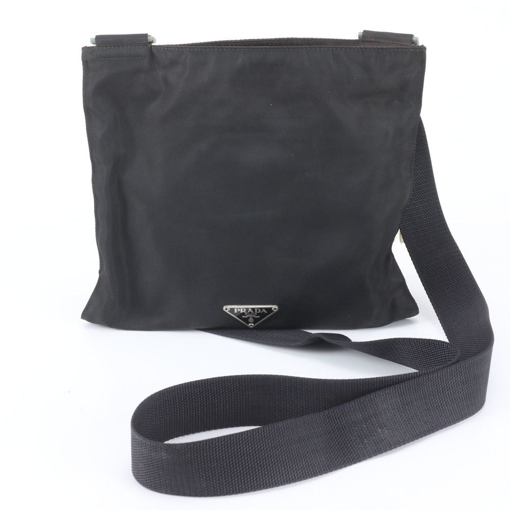 【美品】PRADA プラダ テスートナイロン ショルダーバッグ ベルト 三角ロゴ PRADA テスート トライアングルロゴ プラダ ナイロン ショルダーバッグ