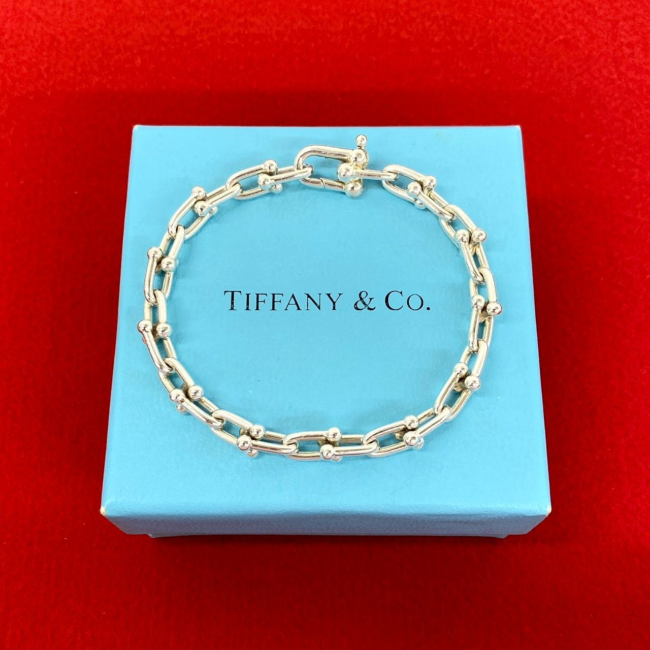 極 美品 TIFFANY&Co. ティファニー ハードウェア スモールリンク