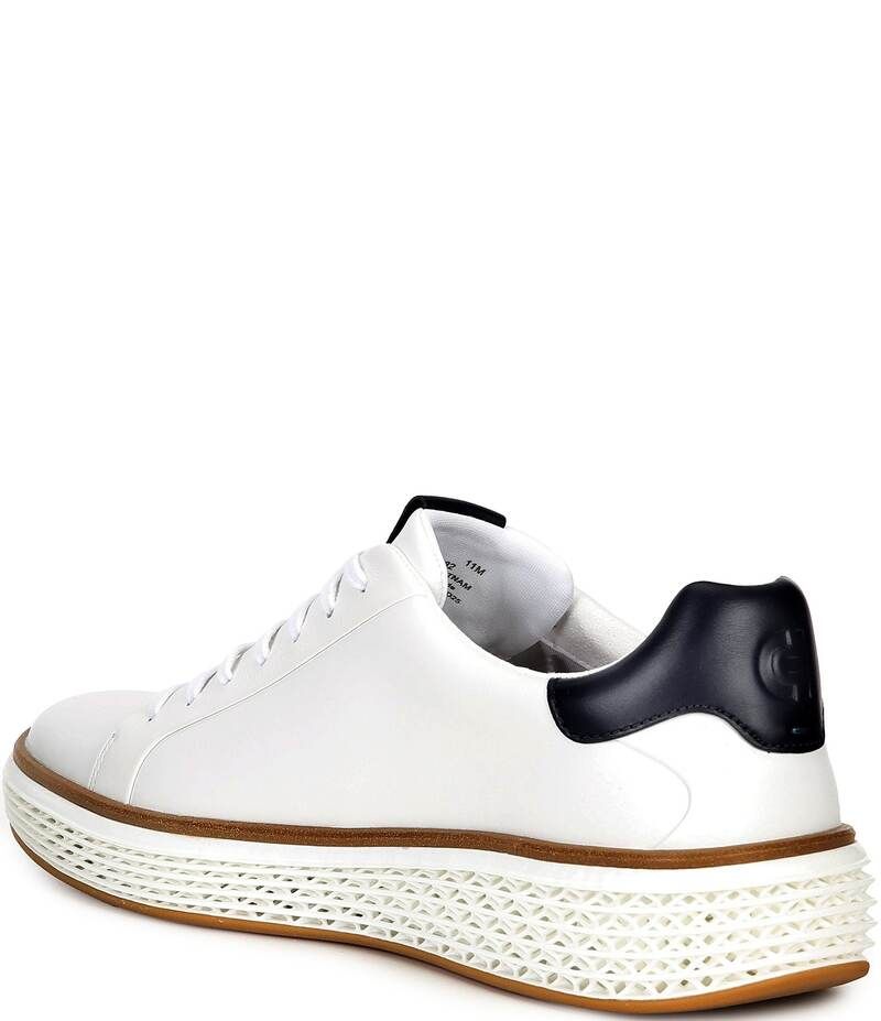コールハーン メンズ シューズ ドレスシューズ スニーカー レザー Cole Haan Mens GrandPro Court SKYWEAVE Leather Sneakers Optic Whit