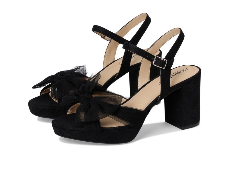 ライフストライド レディース シューズ ヒール アンクル LifeStride Last Dance Ankle Straps Black Fabric ブラック