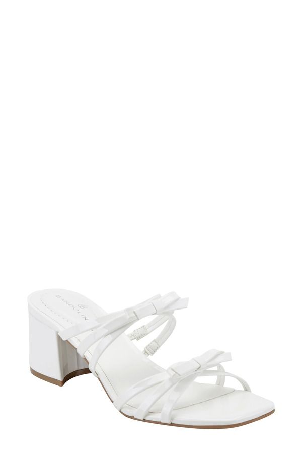 バンドリーノ レディース シューズ ヒール サンダル Bandolino Mattien Slide Sandal White ホワイト