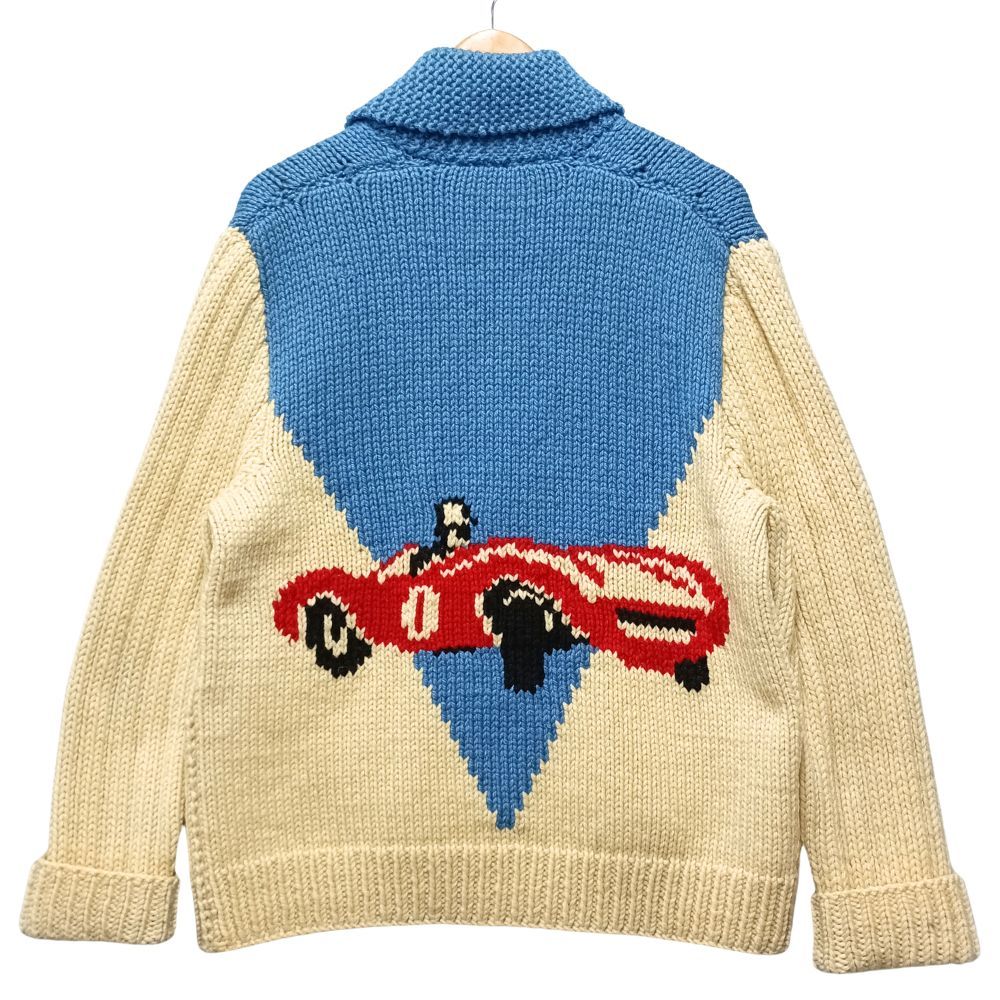 ヴィンテージ 車 カー Lightning ジップ カウチンニット セーター