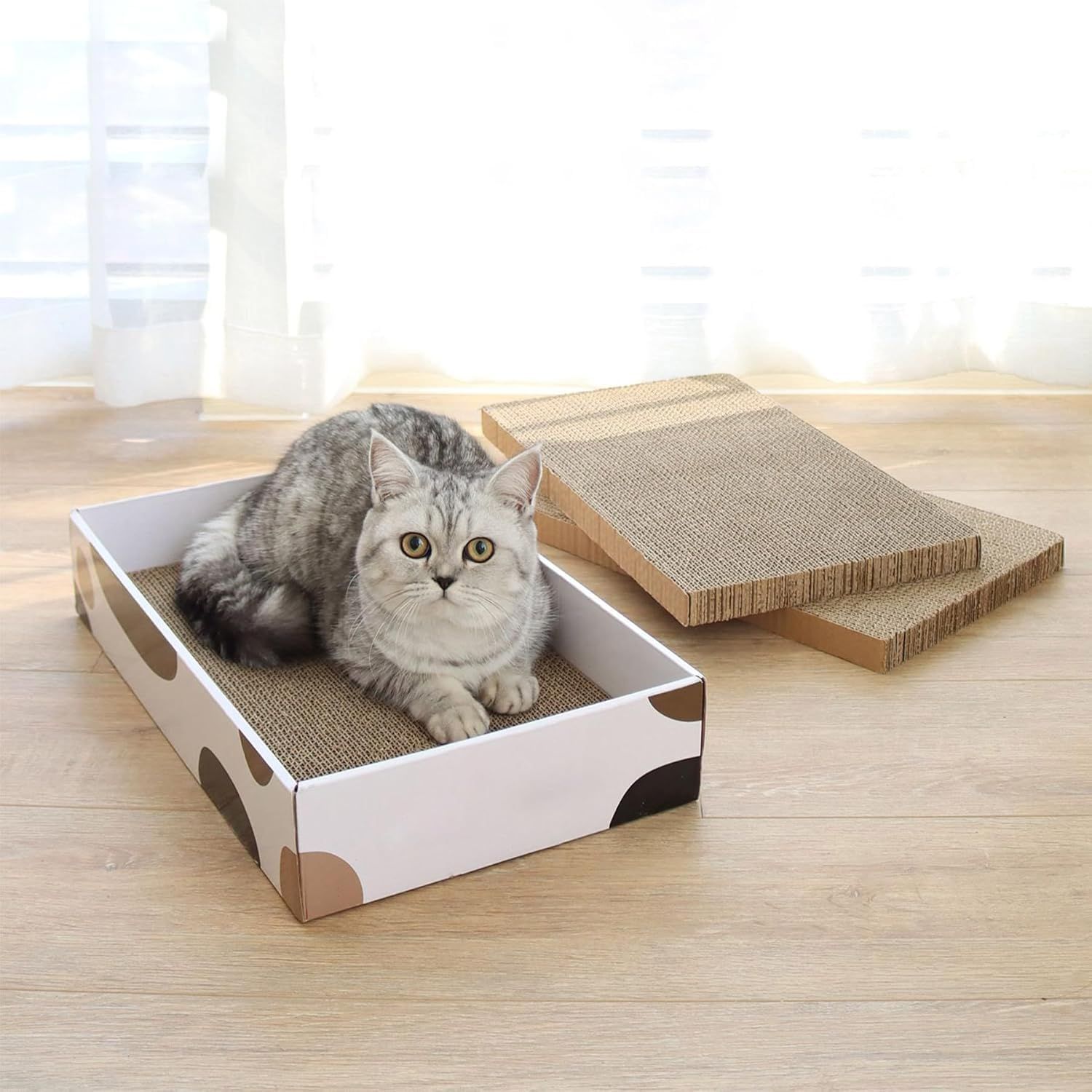 ComSaf 猫 爪研ぎ 段ボール 猫つめとぎ ねこ 爪とぎ 詰め替え 両面