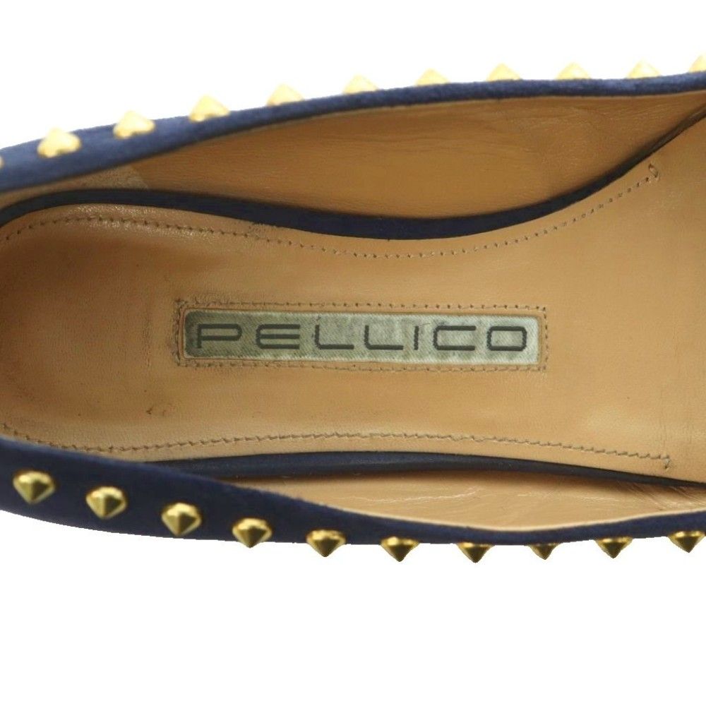 ペリーコ PELLICO スエードフラットパンプス シューズ スタッズ