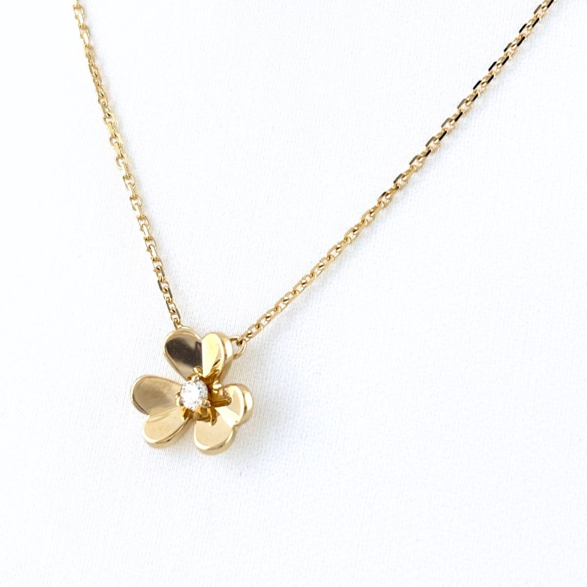 ヴァンクリーフ＆アーペル Van Cleef ＆ Arpels フリヴォル ペンダント ミニモデル YG イエローゴールド ネックレス メレダイヤ ネックレス 750 ダイヤモンド レディース 【中古】
