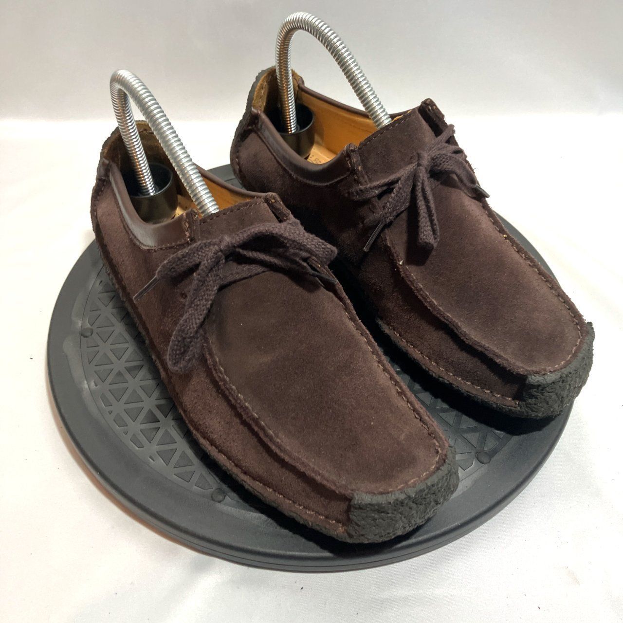 【美品】Clarks 「ナタリー」27 ダークブラウン モカシン Clarks Original スエード モカシン ワラビー ナタリー ダークブラウン