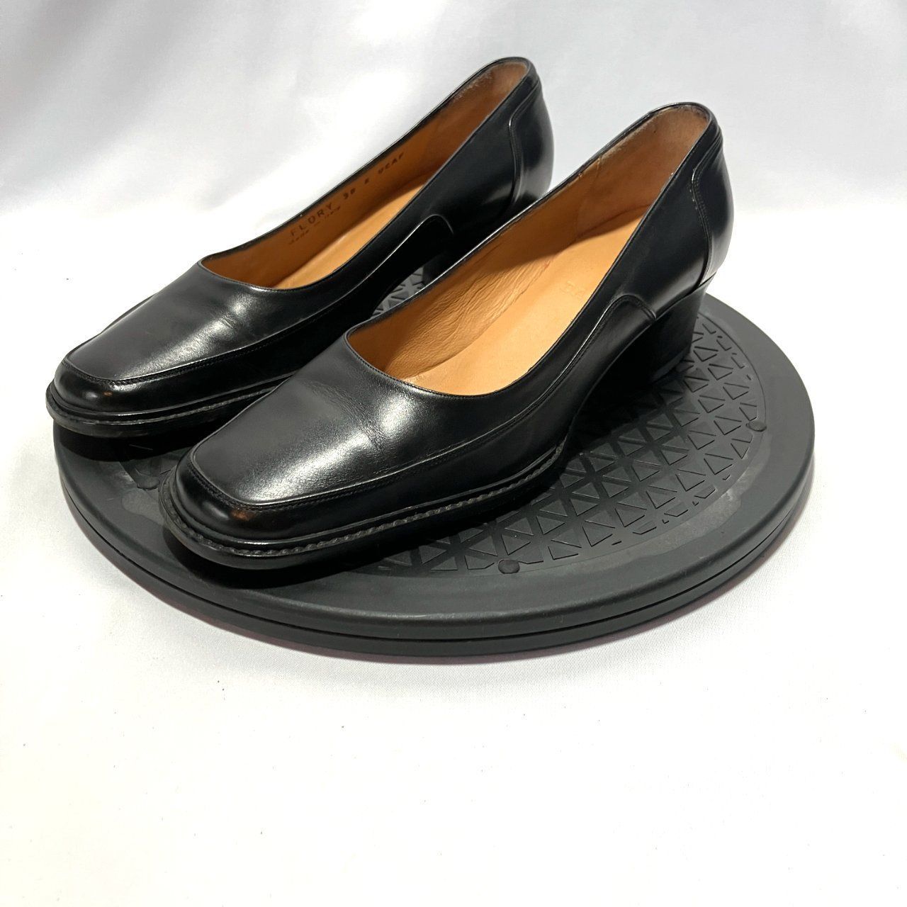 BALLY バリー パンプス レザー ブラック スクエアトゥ 36 E（約23cm
