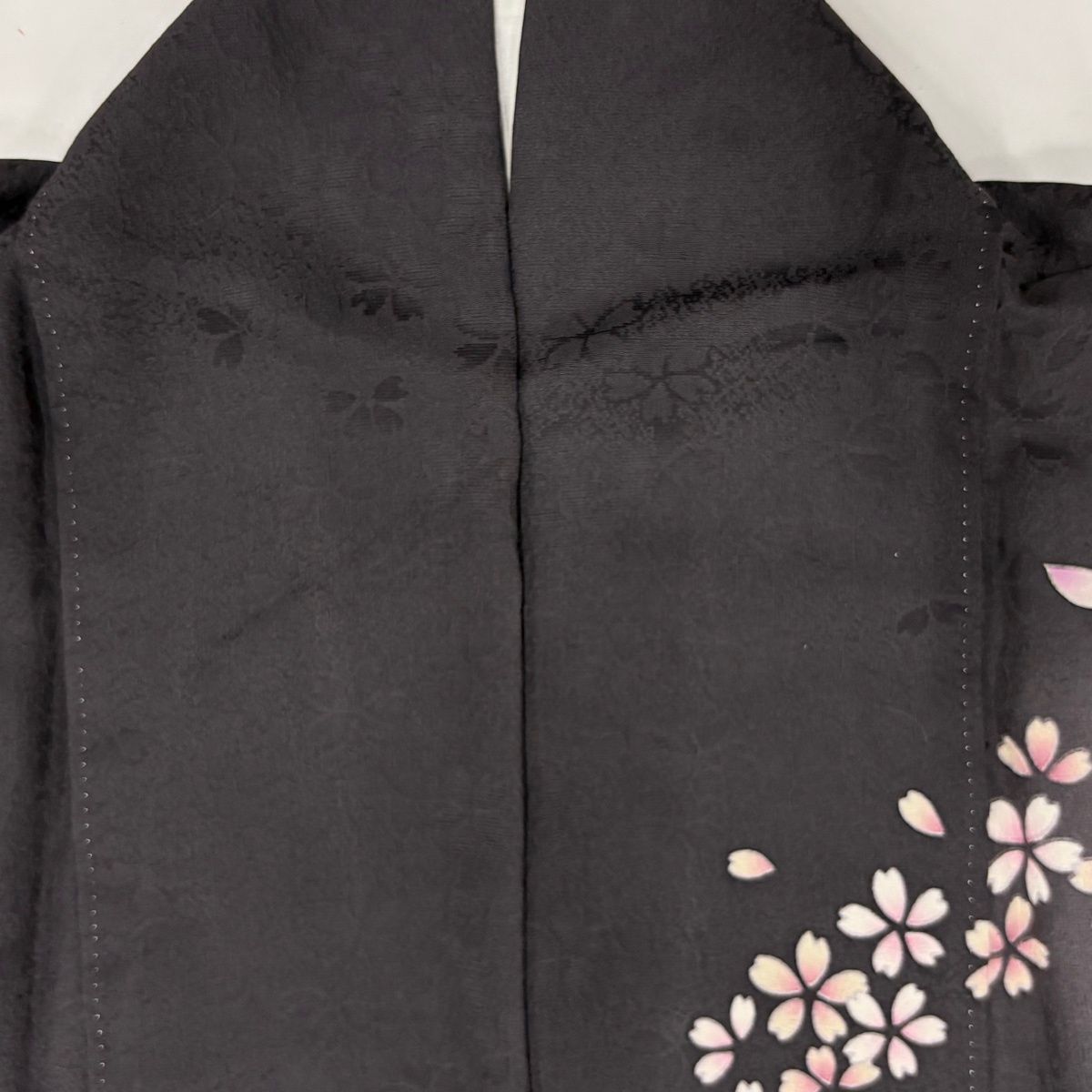 美品】 振袖 身丈159.4cm 裄丈65cm M 袷 袋帯フルセット 桜 雪輪 金彩