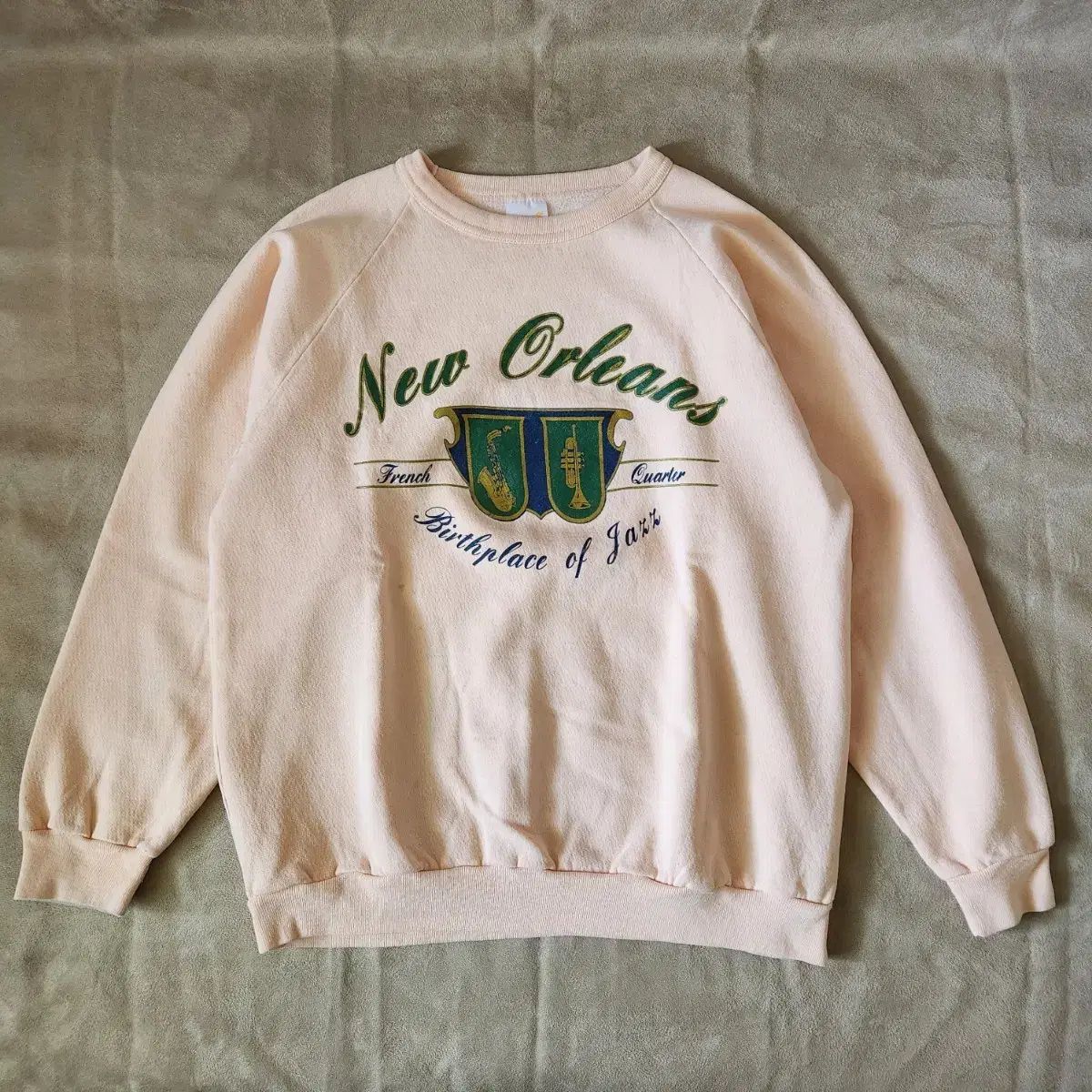 NEW ORLEANS トレーナー XL　スウェット　　染み込みプリントUSA製 80s USA New Orleans ニューオーリンズ スウェットシャツ L - メルカリ