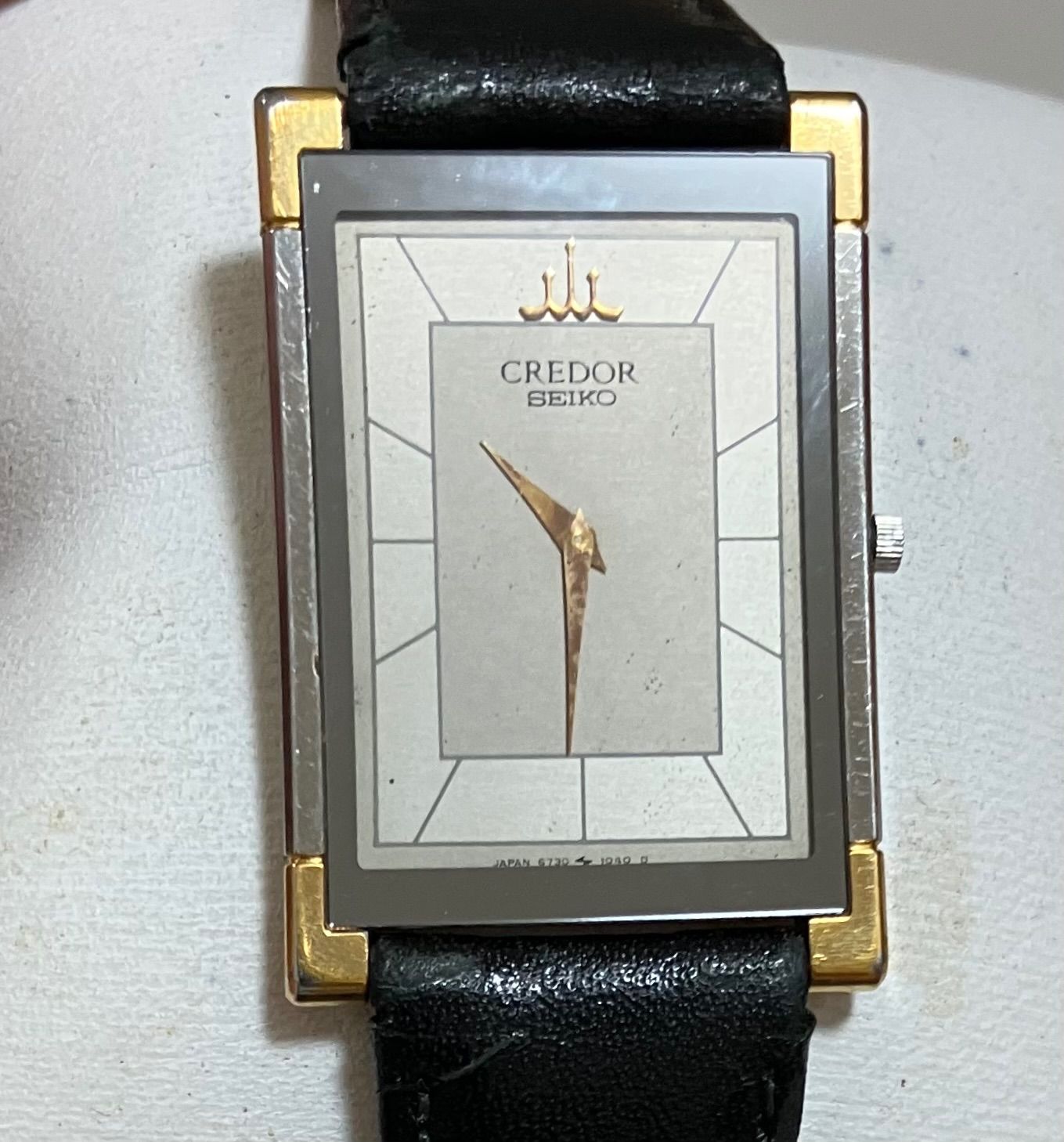 ジャンク品 SEIKO クレドール 6730-5710 22K 時計 新品ベルト ☆稼働 良品☆SEIKO CREDOR☆セイコー クレドール☆6730-5710☆ST