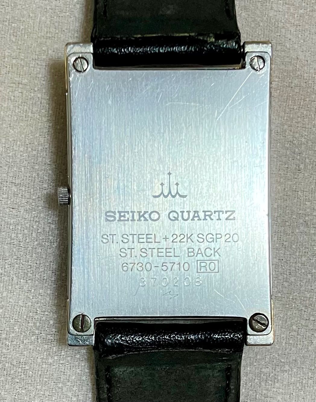 84年製/新品電池/稼働 セイコー クレドール 22Kメッキ 6730-5710 ☆稼働 良品☆SEIKO CREDOR☆セイコー クレドール☆6730-5710☆ST