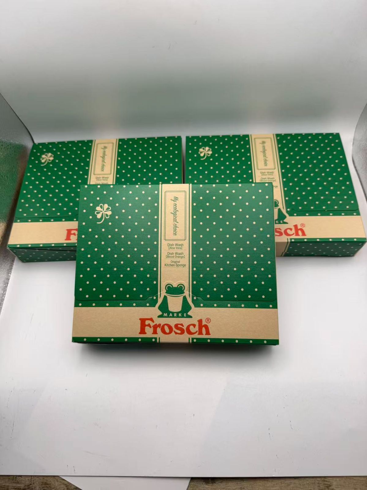3箱セット/Frosch フロッシュ 食器用洗剤 リーフスポンジギフトセット