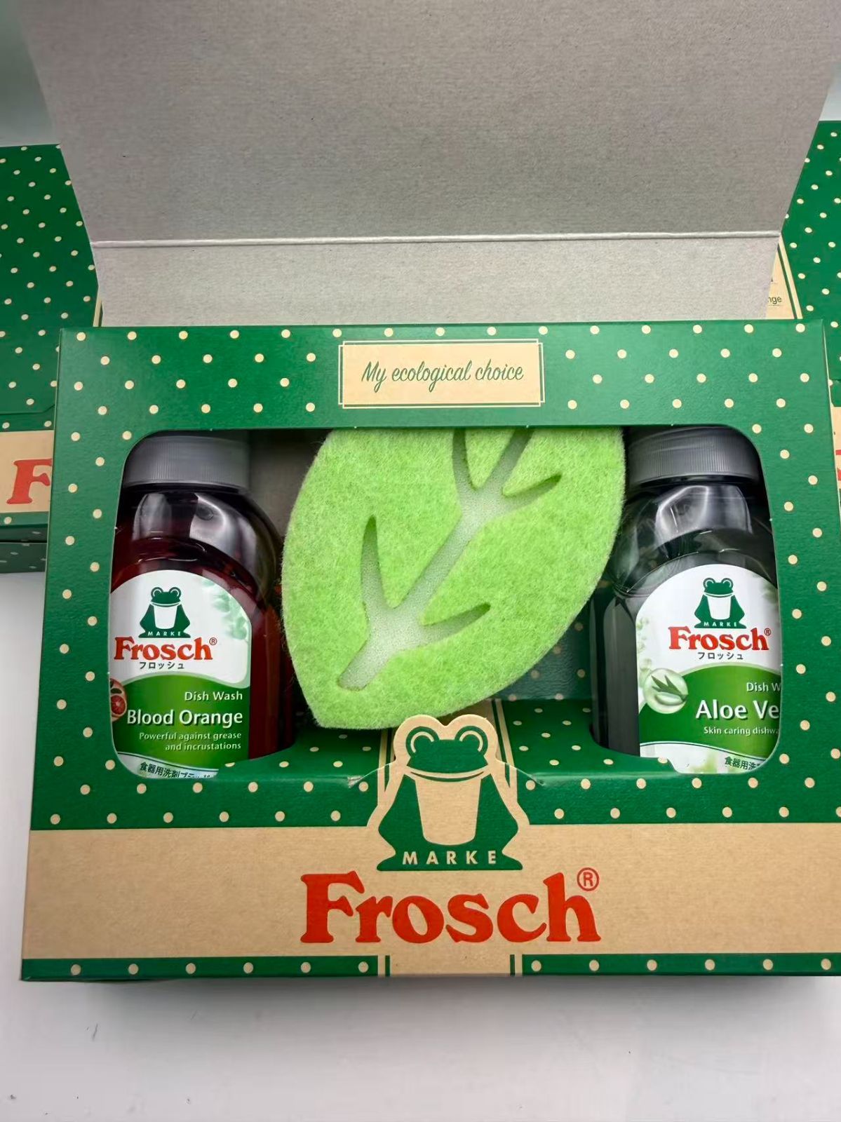 3箱セット/Frosch フロッシュ 食器用洗剤 リーフスポンジギフトセット