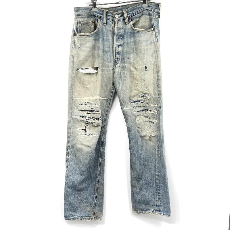 中古】△リペア有り 70s Levi's 66前期 ボタンフライデニムパンツ 均等