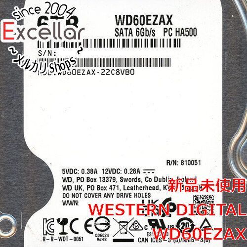 [bn:14] Western Digital製HDD　WD60EZAX　6TB SATA600 5400