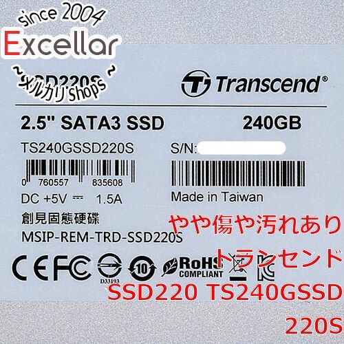 bn:11] Transcend 2.5インチSATA SSD TS240GSSD220S 240GB 3000～4000