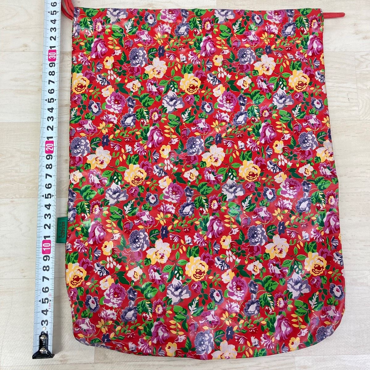美品 KENZO PARIS/ケンゾー 巾着袋/ポーチ 花柄/フラワー 総柄 レッド