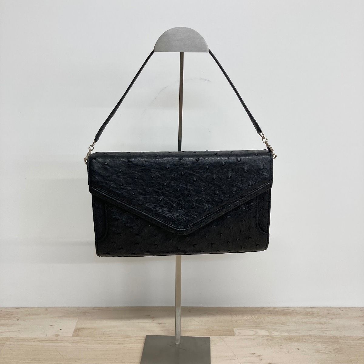 美品 オーストリッチ ハンドバッグ/ショルダーバッグ レディース