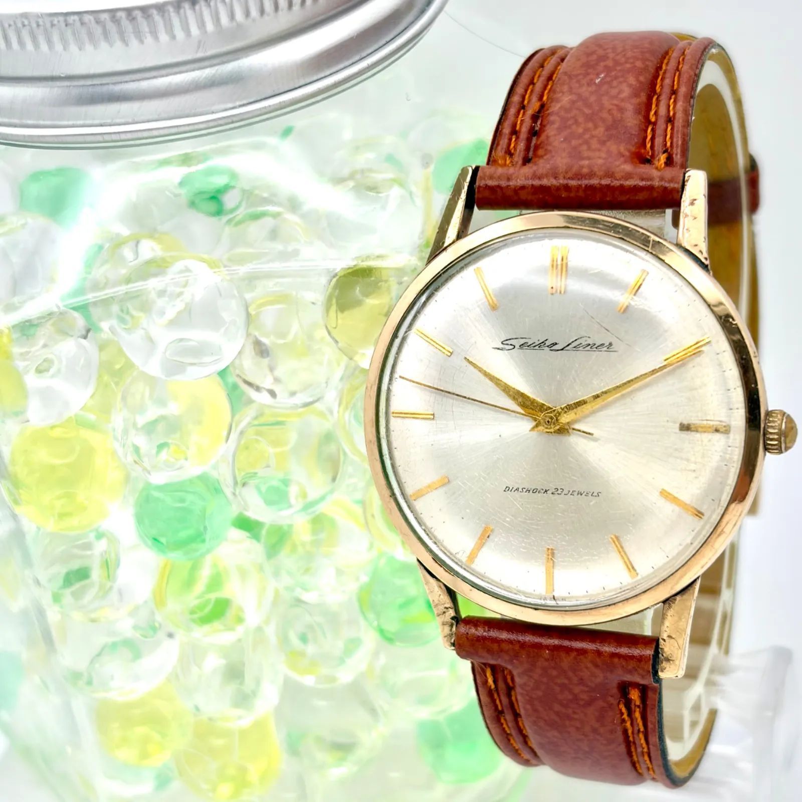 Seiko Liner セイコーライナー 15010 Cal.3140 LN K 18 750 DIASHOCK 